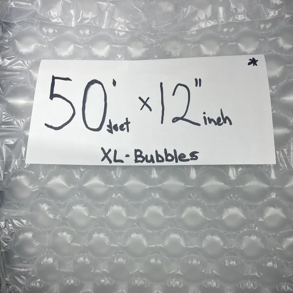 Bubble Wrap Roll XL Bubbles 50’x12” Perforated Every 12